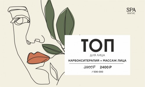 Безинъекционная карбокситерапия+массаж лица